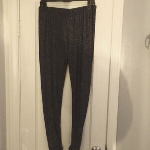 H&M metallic black leggings